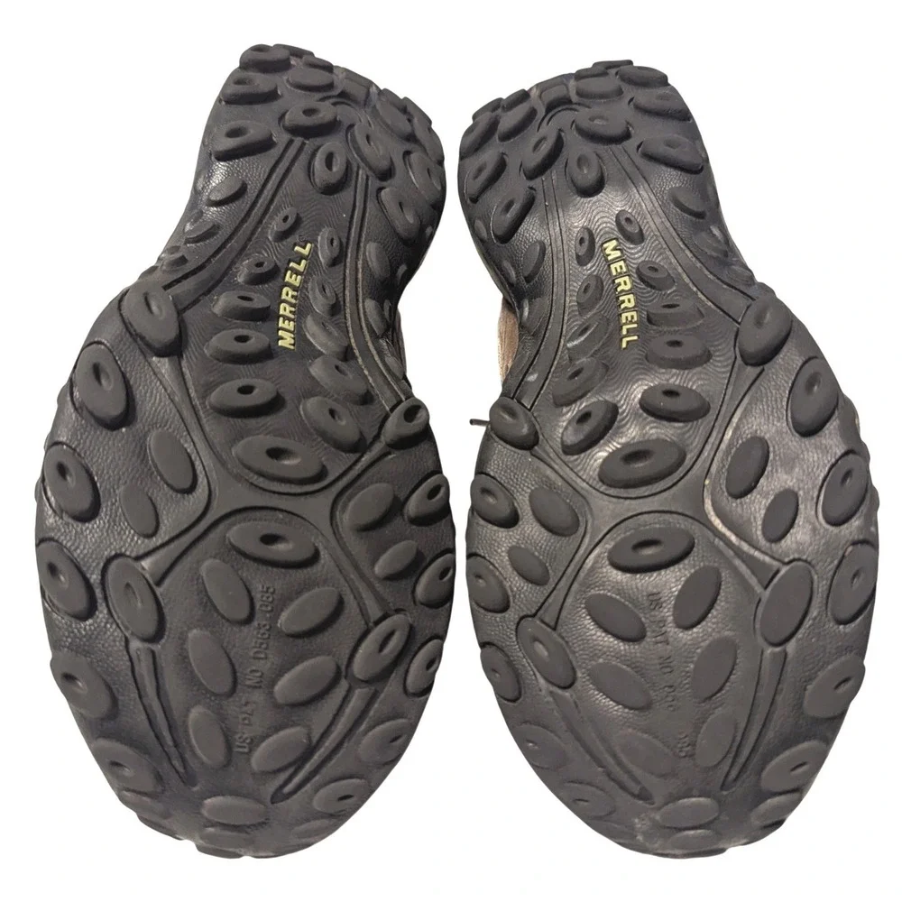 Merrell Women's 7 Hiking Shoes Pig Skin Continental Boulder Brown Low Top
